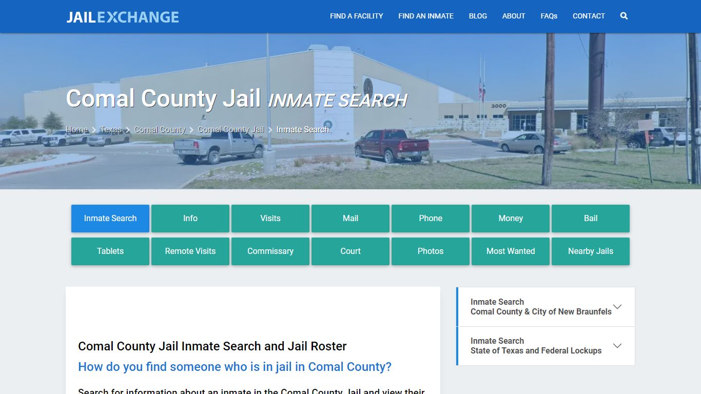 Inmate Search: Roster & Mugshots - Comal County Jail, TX